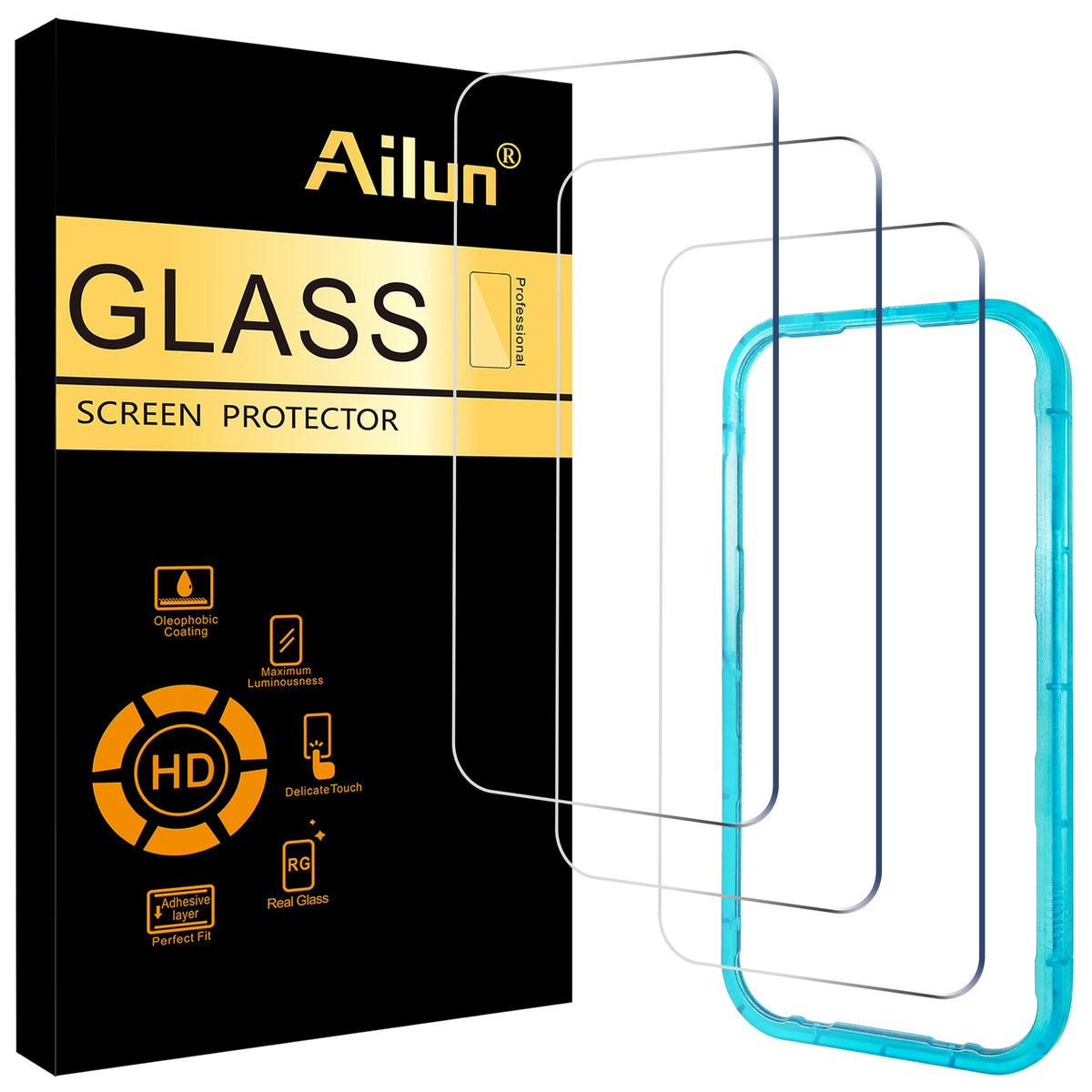 Ailun 3 Pack Screen Protector for iPhone 16 / iPhone 15 / iPhone 15 Pro