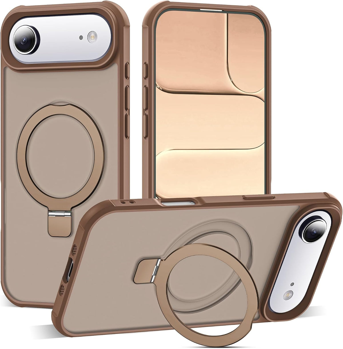 SKYLMW Compatible with iPhone 16 Pro Max Case with Stand,Rose