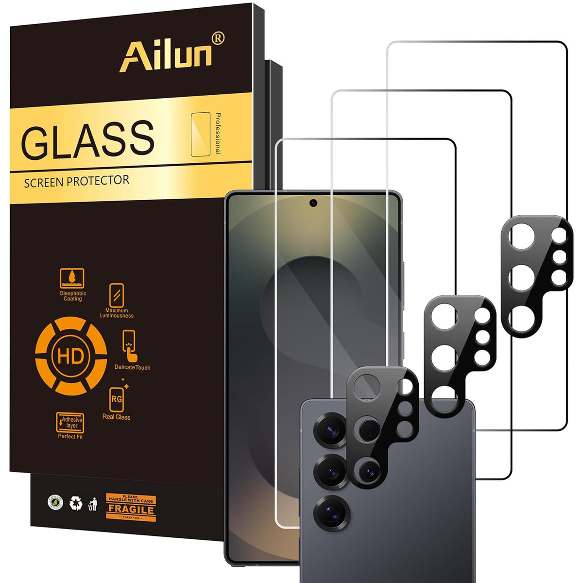 Ailun Screen Protector + Camera Lens Protector for Galaxy S26 Ultra