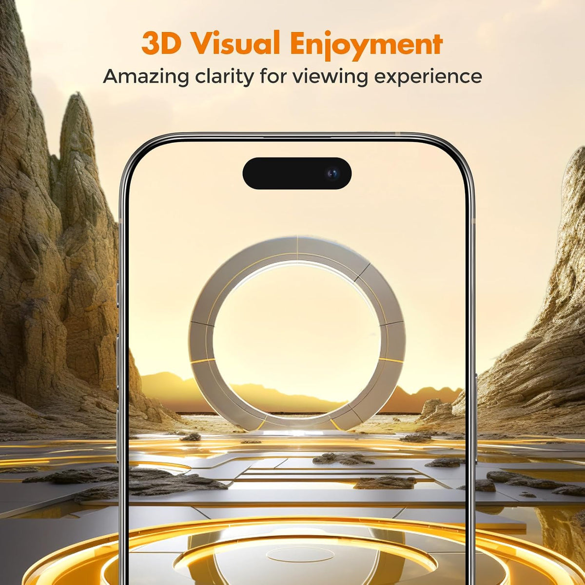 UNBREAKcable Privacy Screen Protector for iPhone 15, Full Coverage