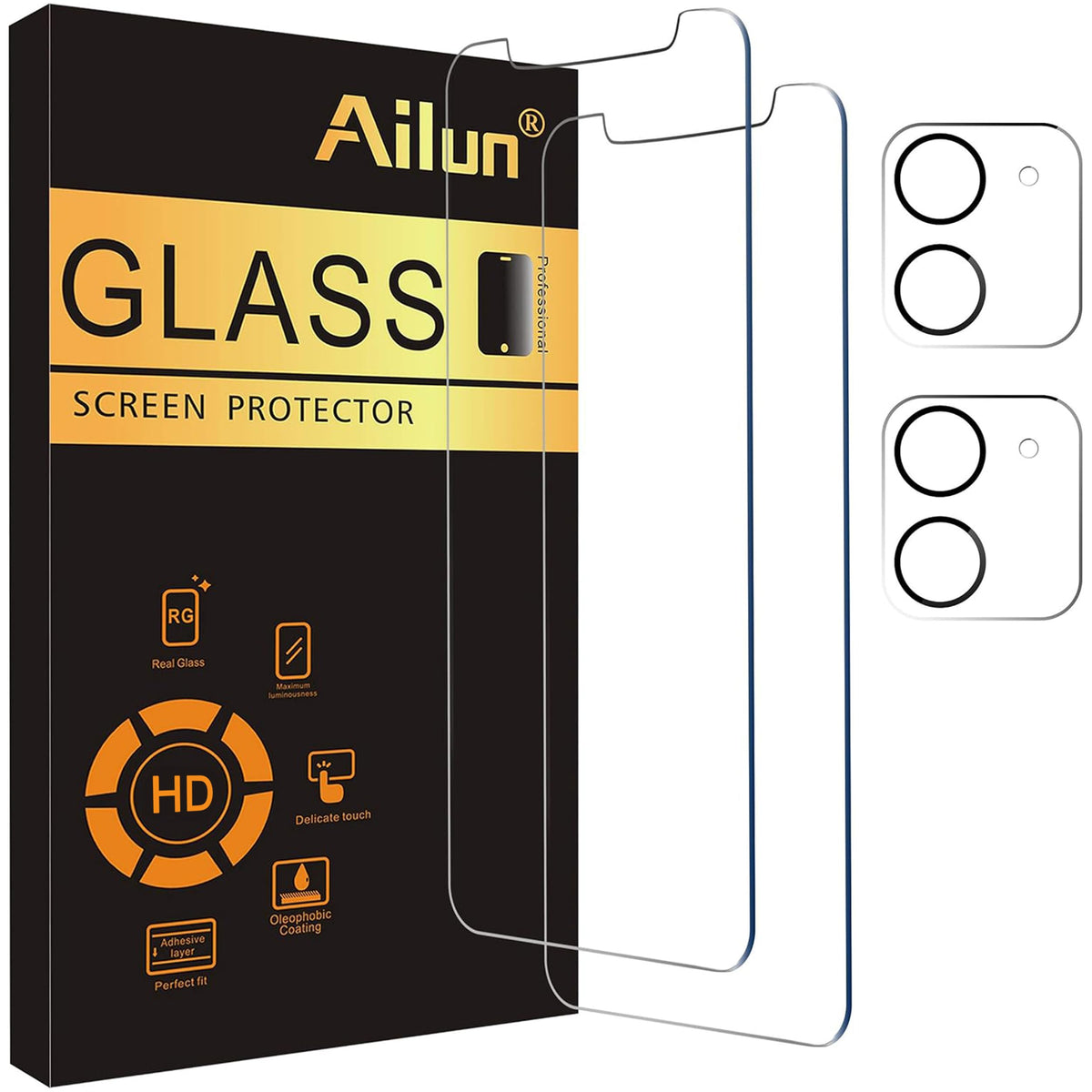 Ailun Screen Protector + Camera Lens Protector for iPhone 16 Pro Max