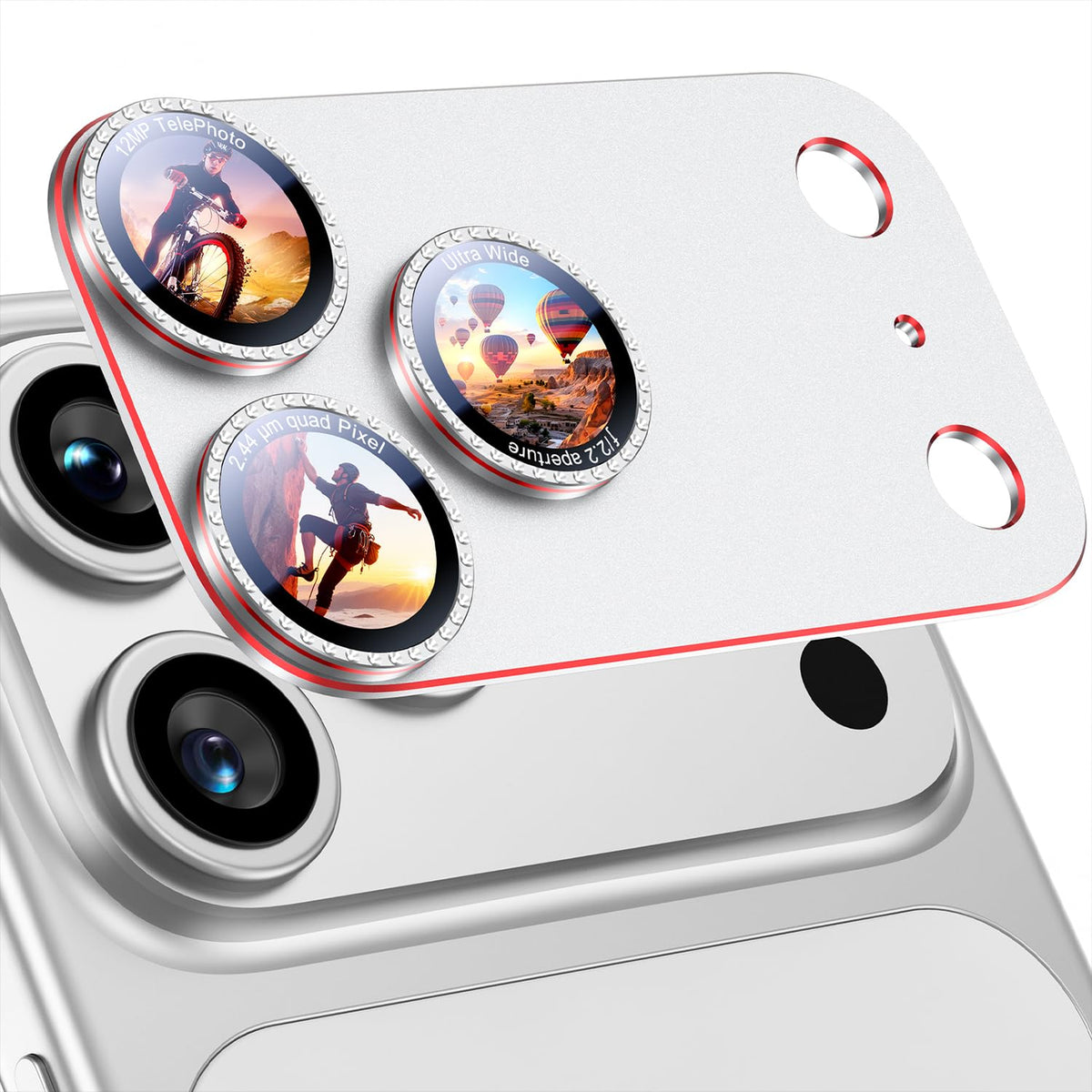 Uyiton for iPhone 18 Pro Camera Lens Protector, Metal Frame Glass Cover