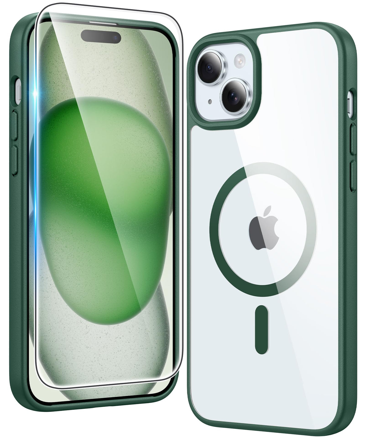 FNTCASE Magnetic for iPhone 15/14/13 Case, Clear