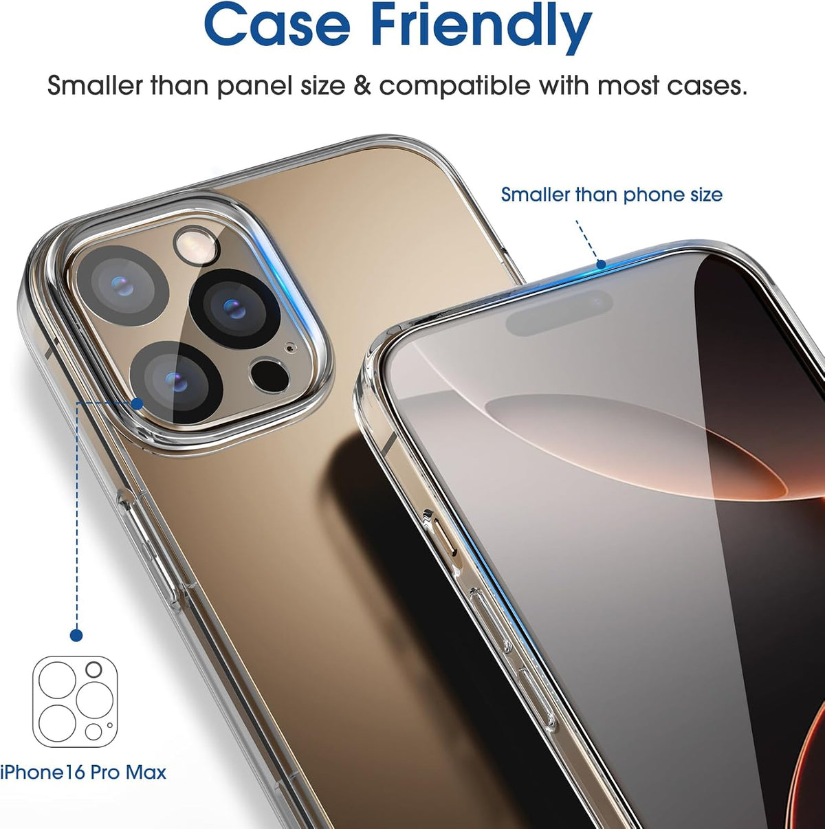 amFilm OneTouch for iPhone 18 Pro Max 6.9'' Screen Protector Tempered Glass