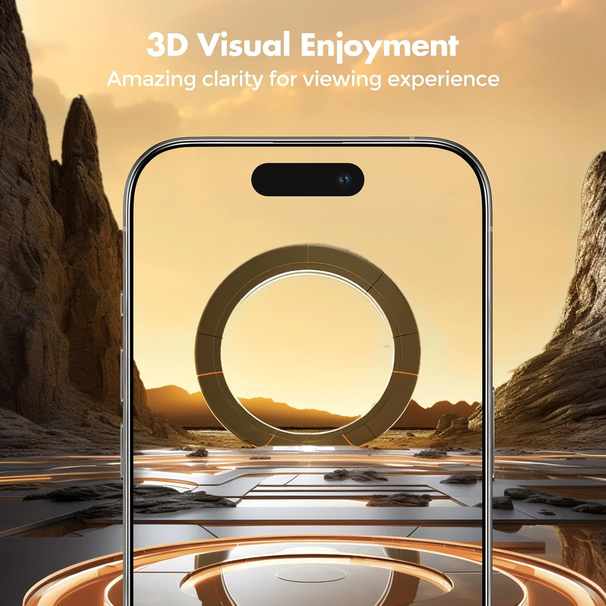 UNBREAKcable Privacy Screen Protector for iPhone 15, Full Coverage