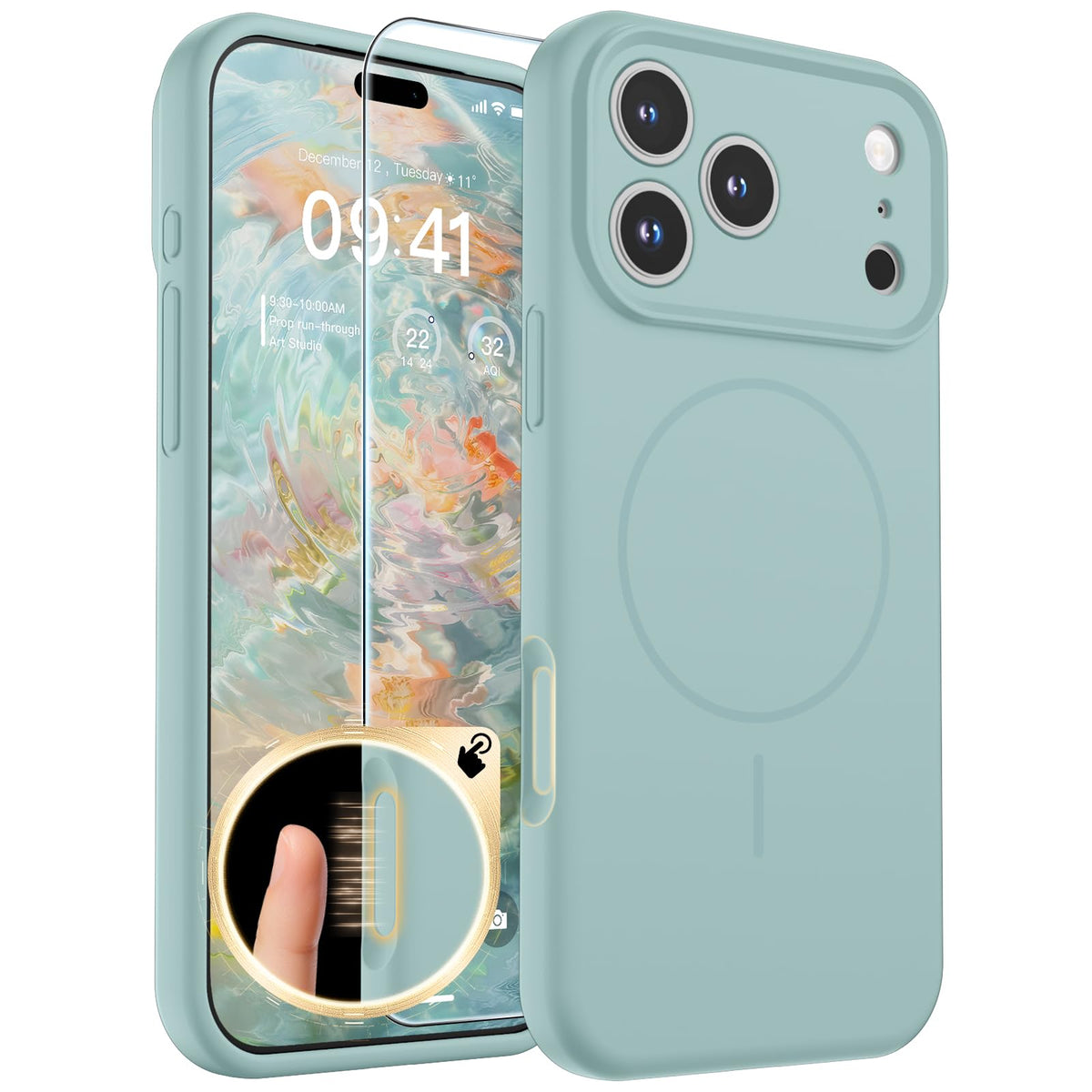 SUPFINE Silicone & Magnetic for iPhone 16 Pro Case