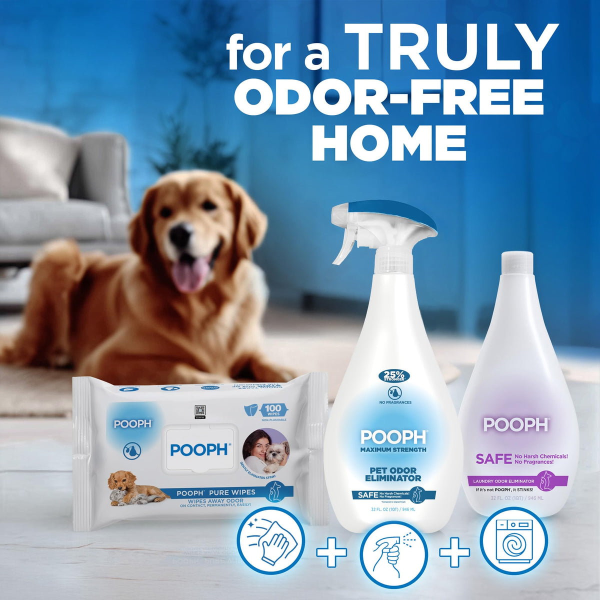 POOPH Pet Odor Eliminator Spray, 16 oz