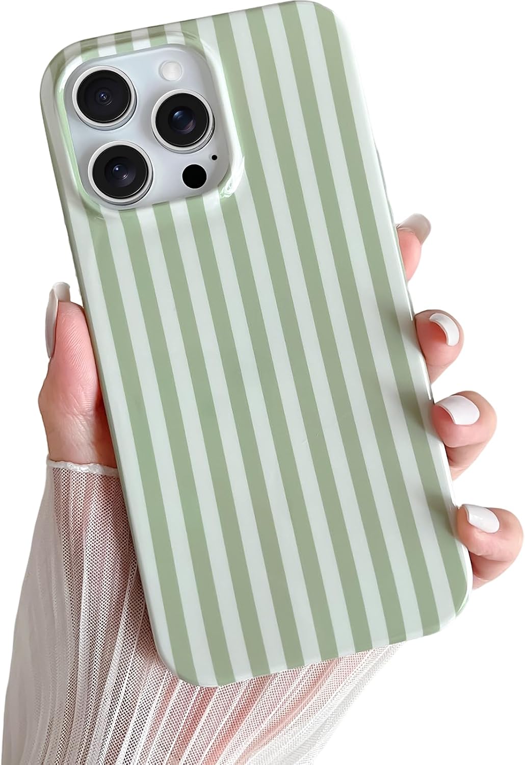 Yeddabox for iPhone 17 Pro Max Case Cute Striped Phone Case Soft TPU Slim Shockproof Phone Cover for Women Girls, Pink