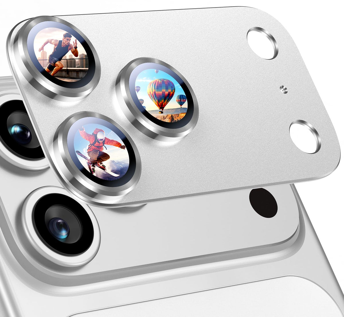 Uyiton for iPhone 18 Pro Camera Lens Protector, Metal Frame Glass Cover