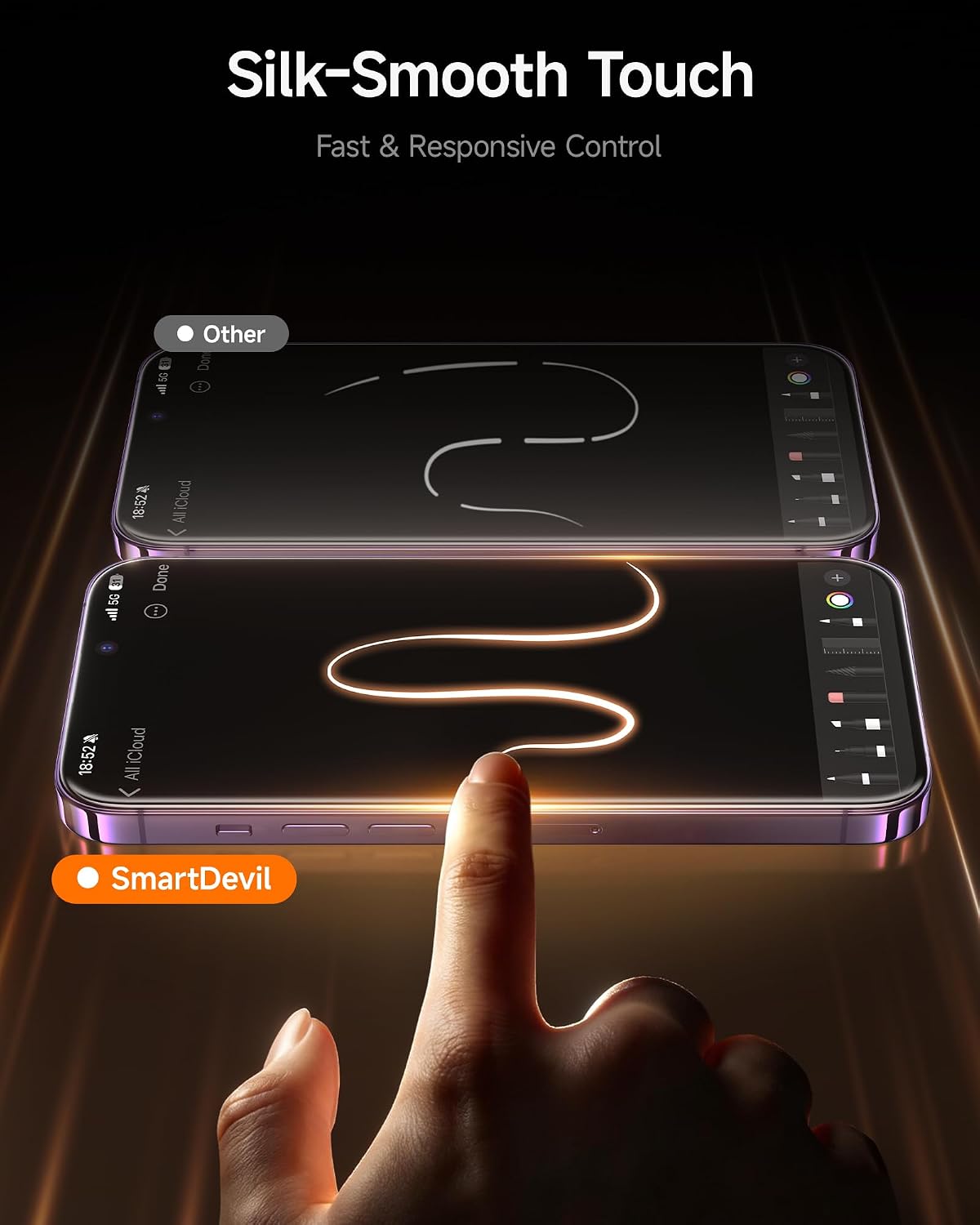 SMARTDEVIL 2 Pack Privacy Screen Protector for iPhone 14 Pro, 28° Anti-Spy 9H Tempered Glass, Impact & Scratch Resistant, Auto Dust & Bubble-Free Install Frame, Easy to Install, Case-Friendly