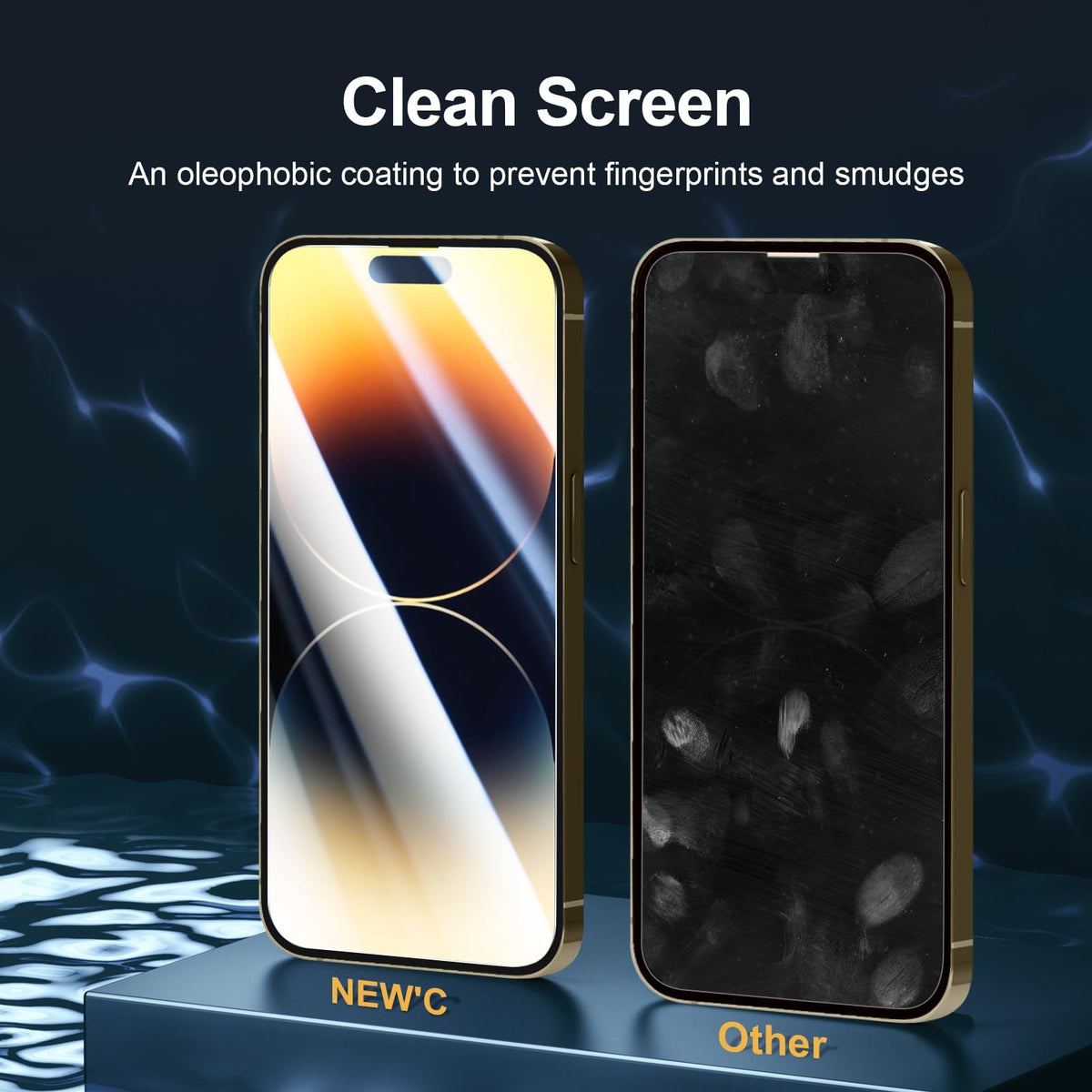 NEW'C for iPhone 17 Pro Max, iPhone 16 Pro Max Screen Protector HD Clear