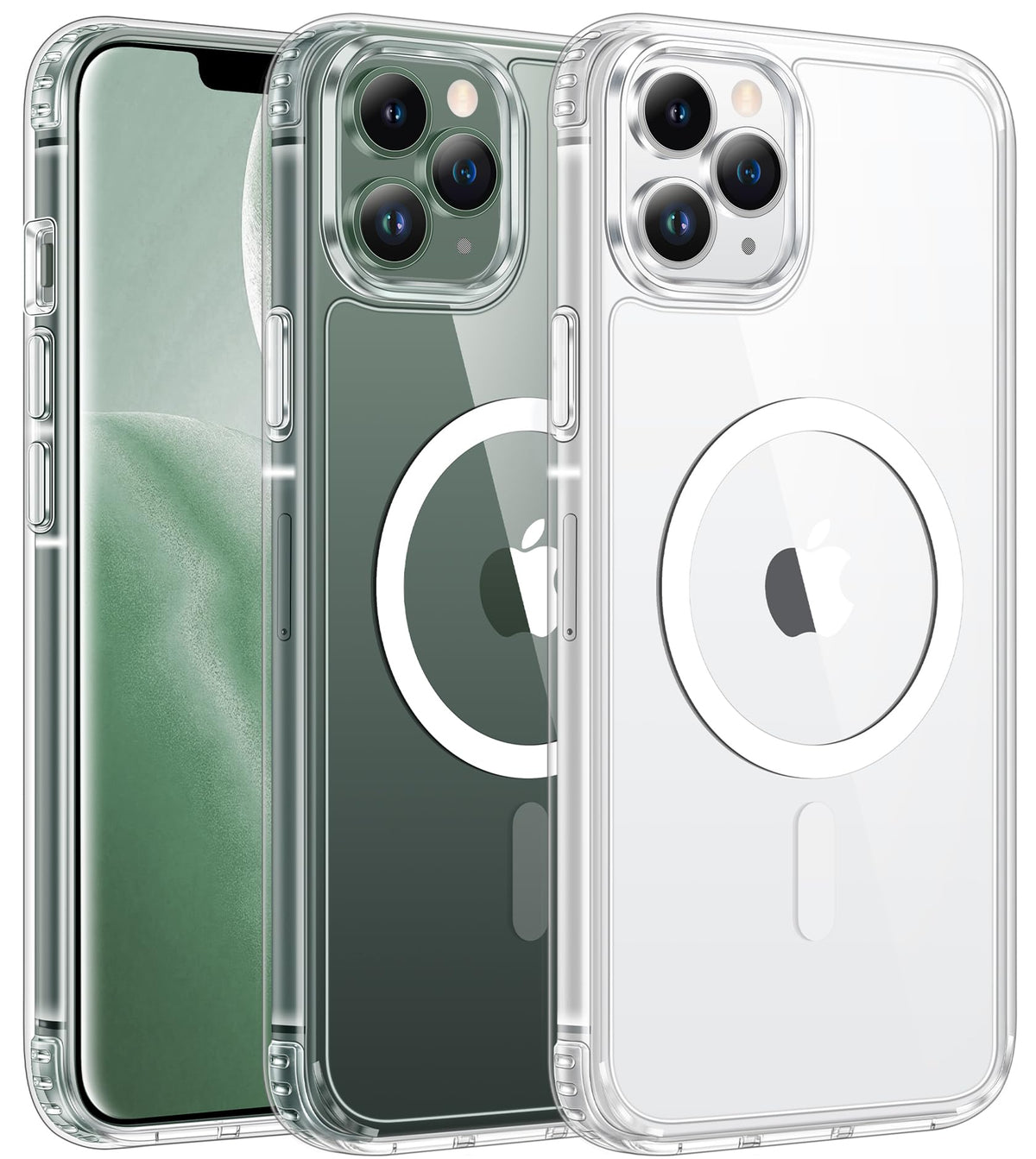 FNTCASE Magnetic for iPhone 15/14/13 Case, Clear