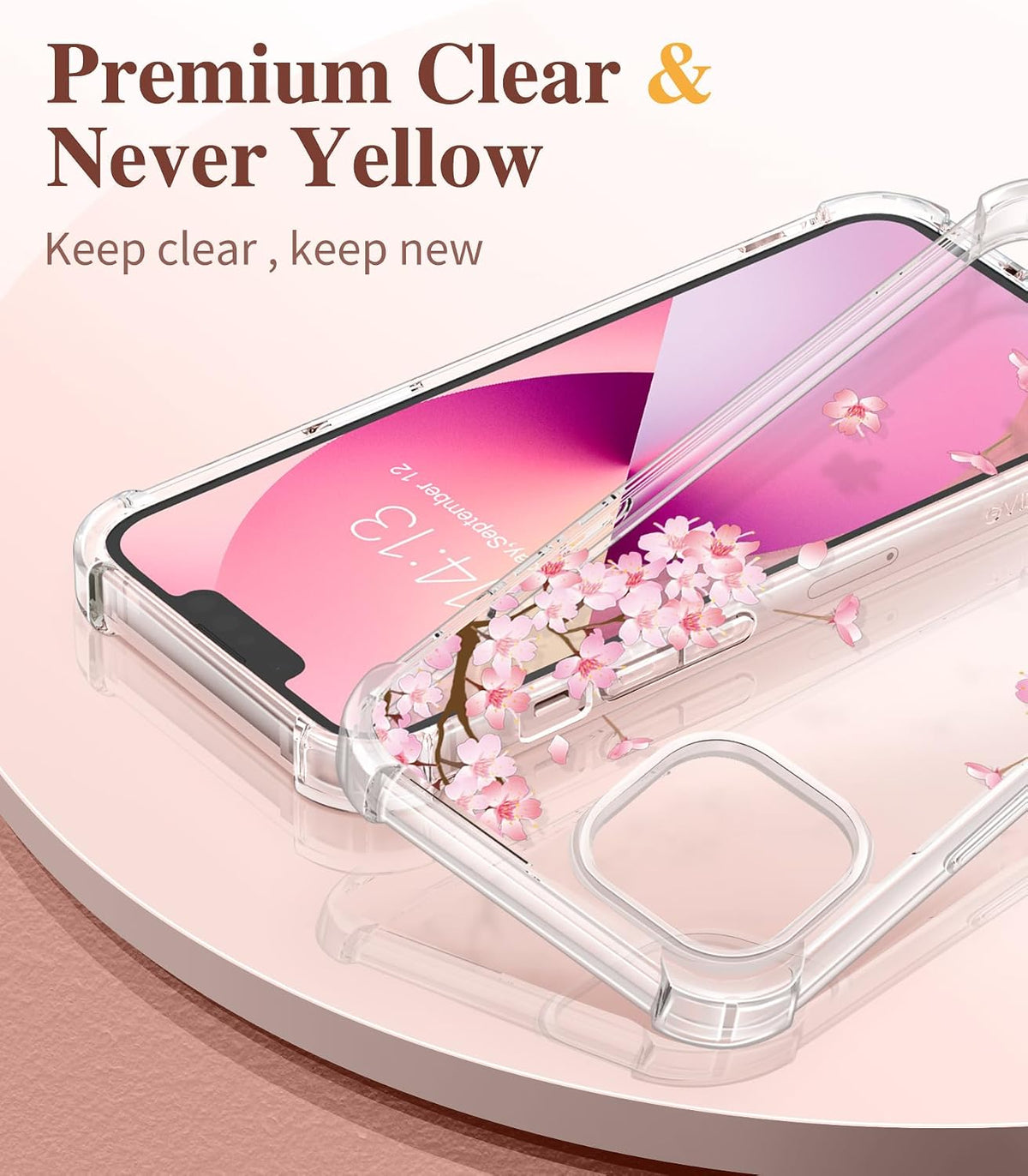 GVIEWIN for iPhone 11 Case Floral, Screen Protector & Camera Lens Protector
