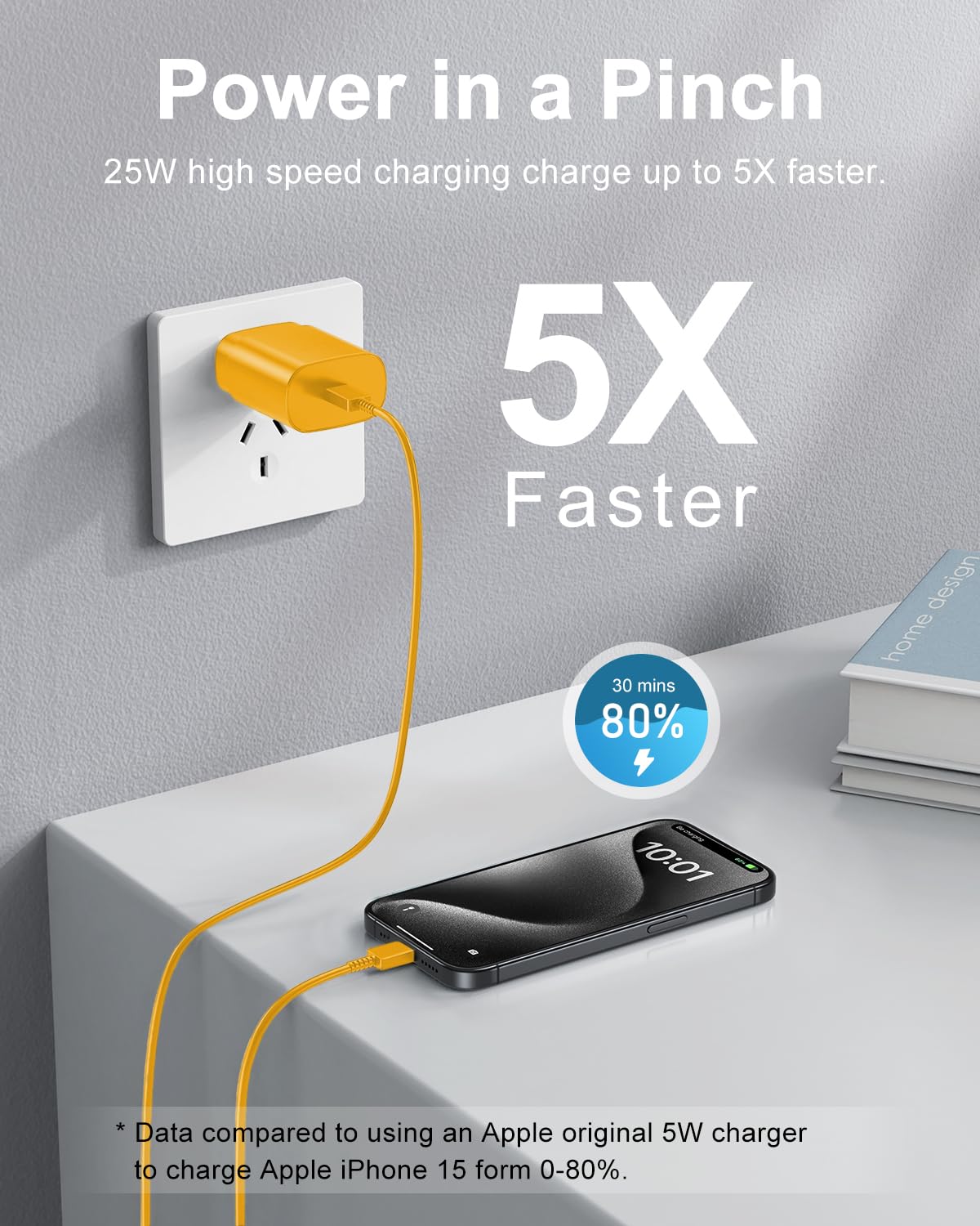 Type C Charger Fast Charging, 2Pack [10FT&6FT] Long USB C Cable with 25W Phone Super Fast Charger Block Compatible with Galaxy S26+/S25 Ultra,iPhone 18/17/16/Air/Plus/Pro Max/Duo
