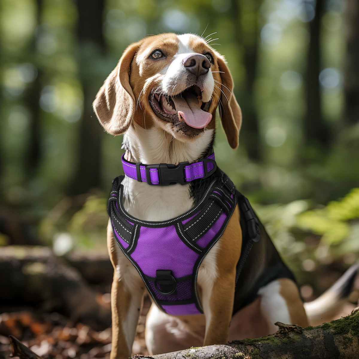 Joytale Reflective Dog Collar, Adjustable Neoprene Padded, Teal M