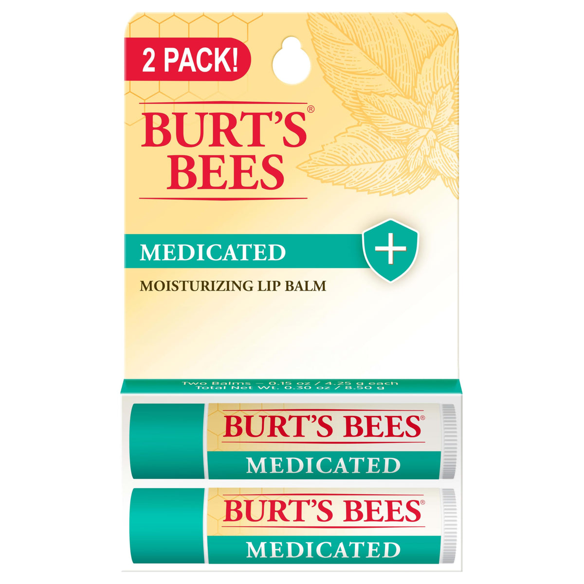 Burt's Bees Lip Balm, Vanilla Bean, 0.15 oz., 2 Tubes