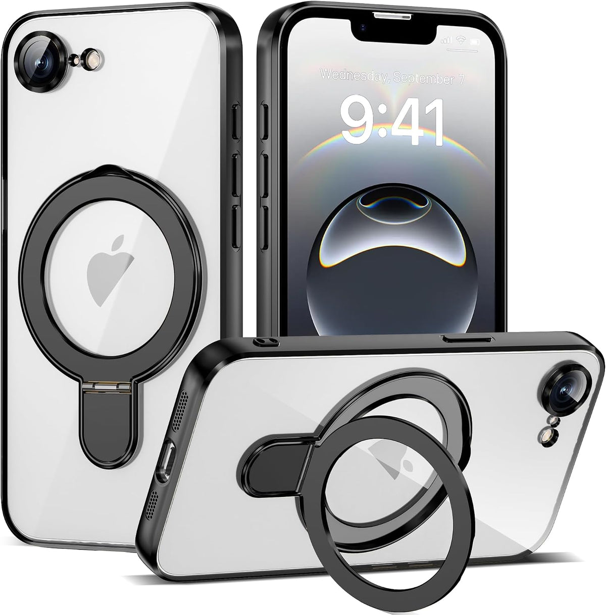 Marble Pattern Case for iPhone 11 with Stand 6.1",M-Purple