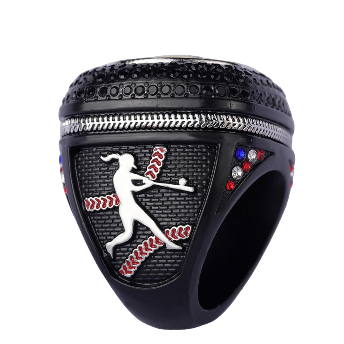 12 pcs Pack Date 2026 League Softball Sports Awards Championship Trophy Ring Size 9.5 Softball League Awards,Softball Team Awards,Softball Players Awards