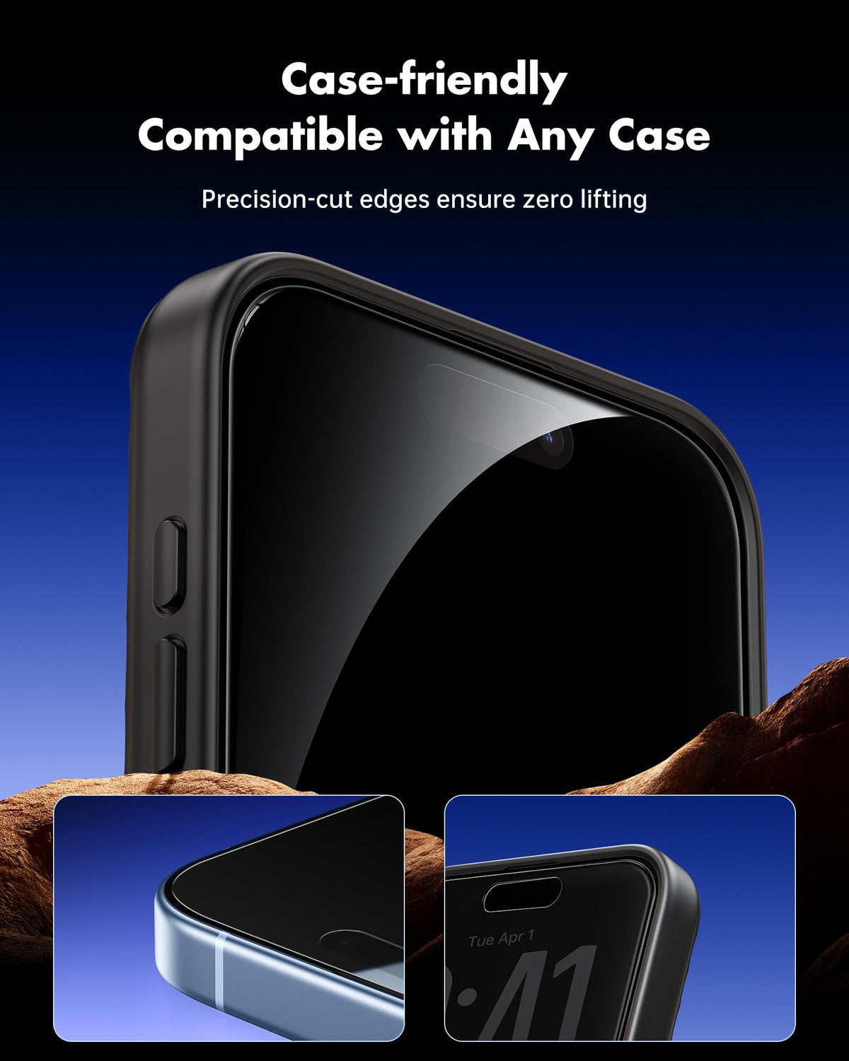 UNBREAKcable Privacy Screen Protector for iPhone 16 Pro, 2-Pack