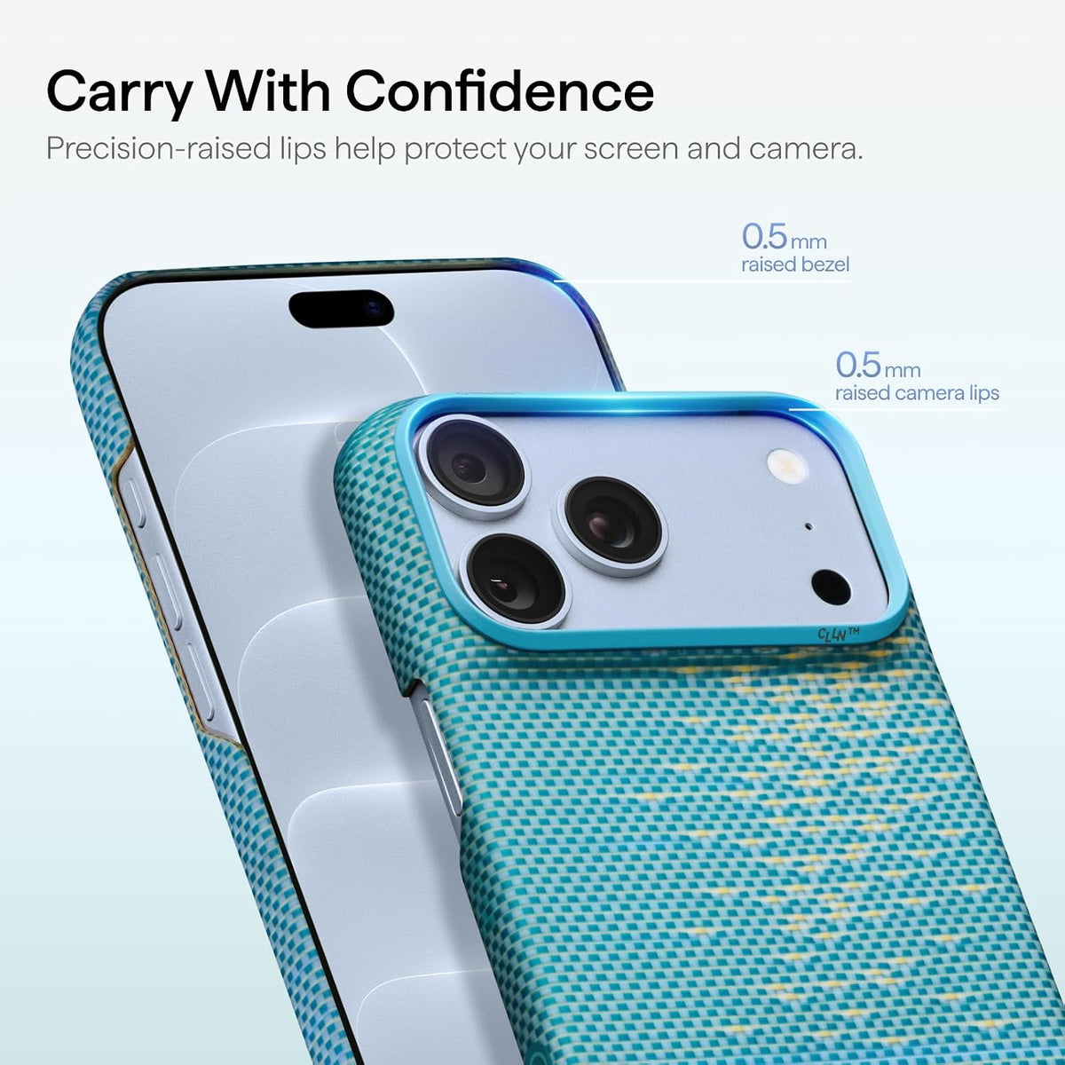 pitaka for iPhone 18 Pro Case 6.3" with Caseless Feeling, Abyss Blue