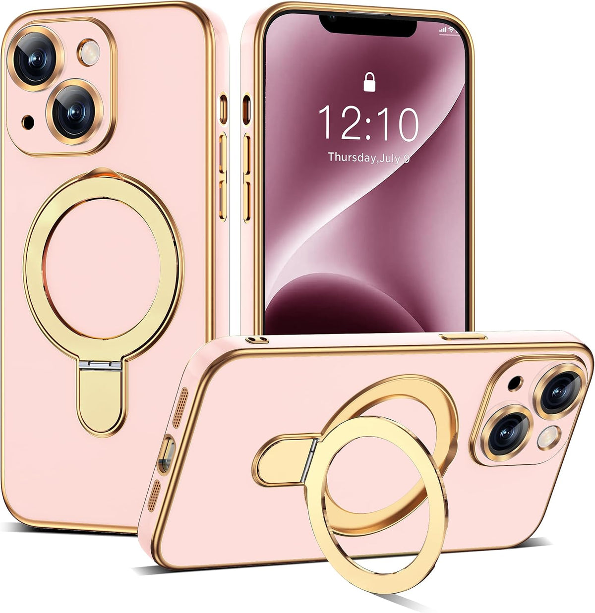 Marble Pattern Case for iPhone 11 with Stand 6.1",M-Purple