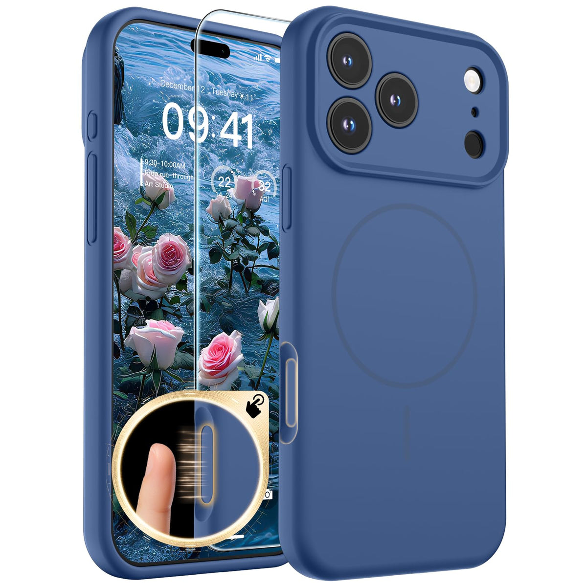 SUPFINE Silicone & Magnetic for iPhone 16 Pro Case