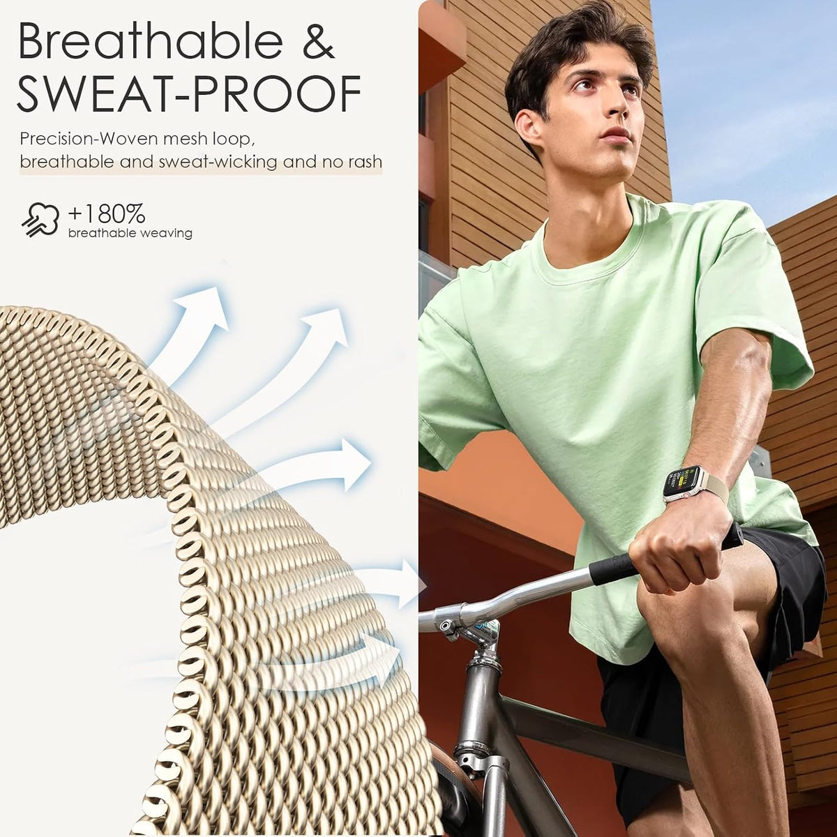 Original Milanese Loop Compatible with Apple Watch Bands for Women & Men