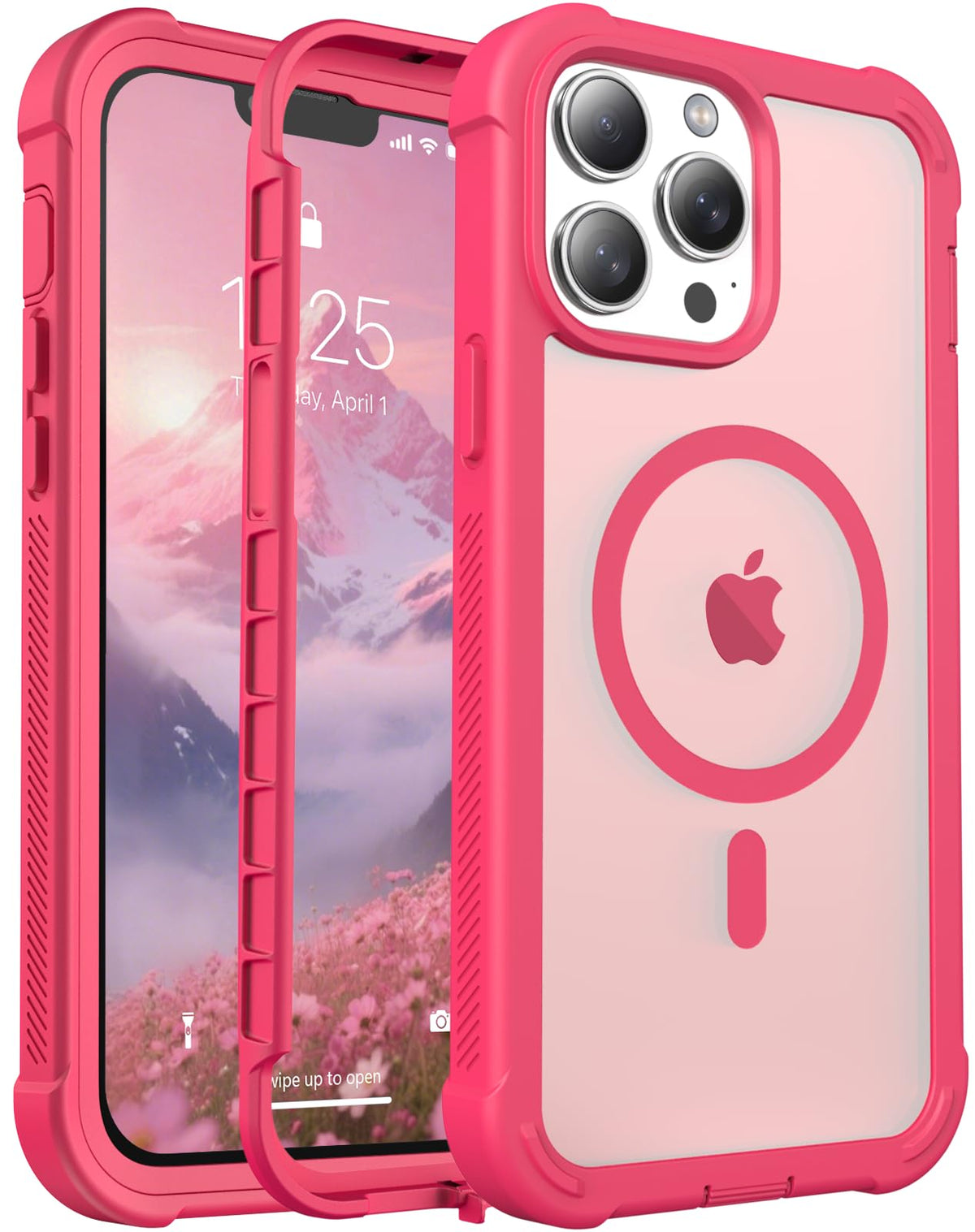 jaroco Magnetic for iPhone 15 Case Heavy Duty Protection Black