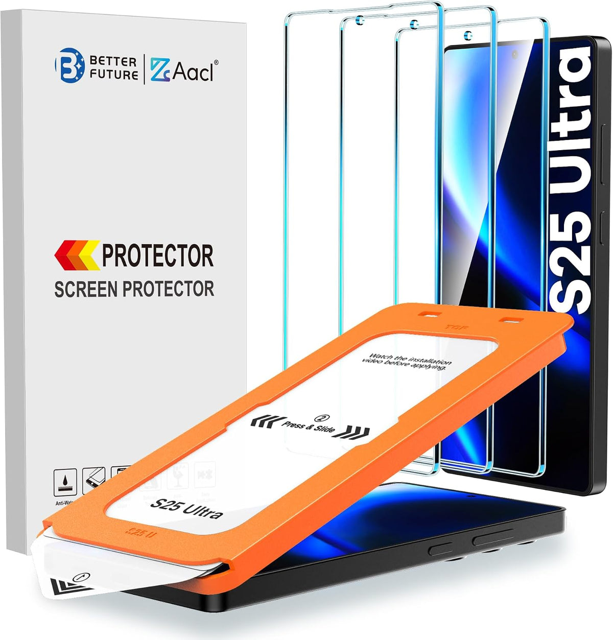 AACL 3-Pack for Samsung Galaxy S26 Ultra Screen Protector Tempered Glass