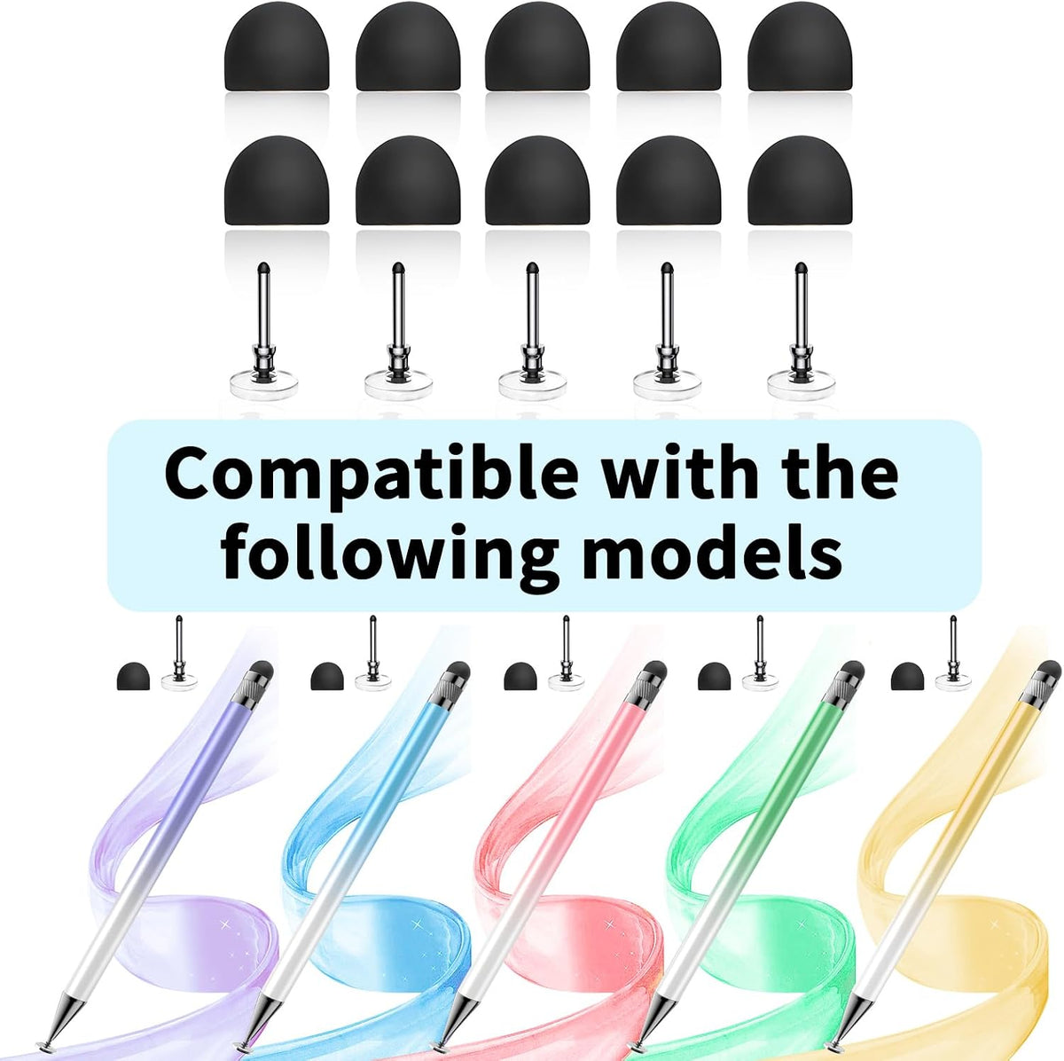 Bopomofo Stylus(5 Pcs),2-in-1 Stylus Pen for Touchscreen,Capacitive Stylus