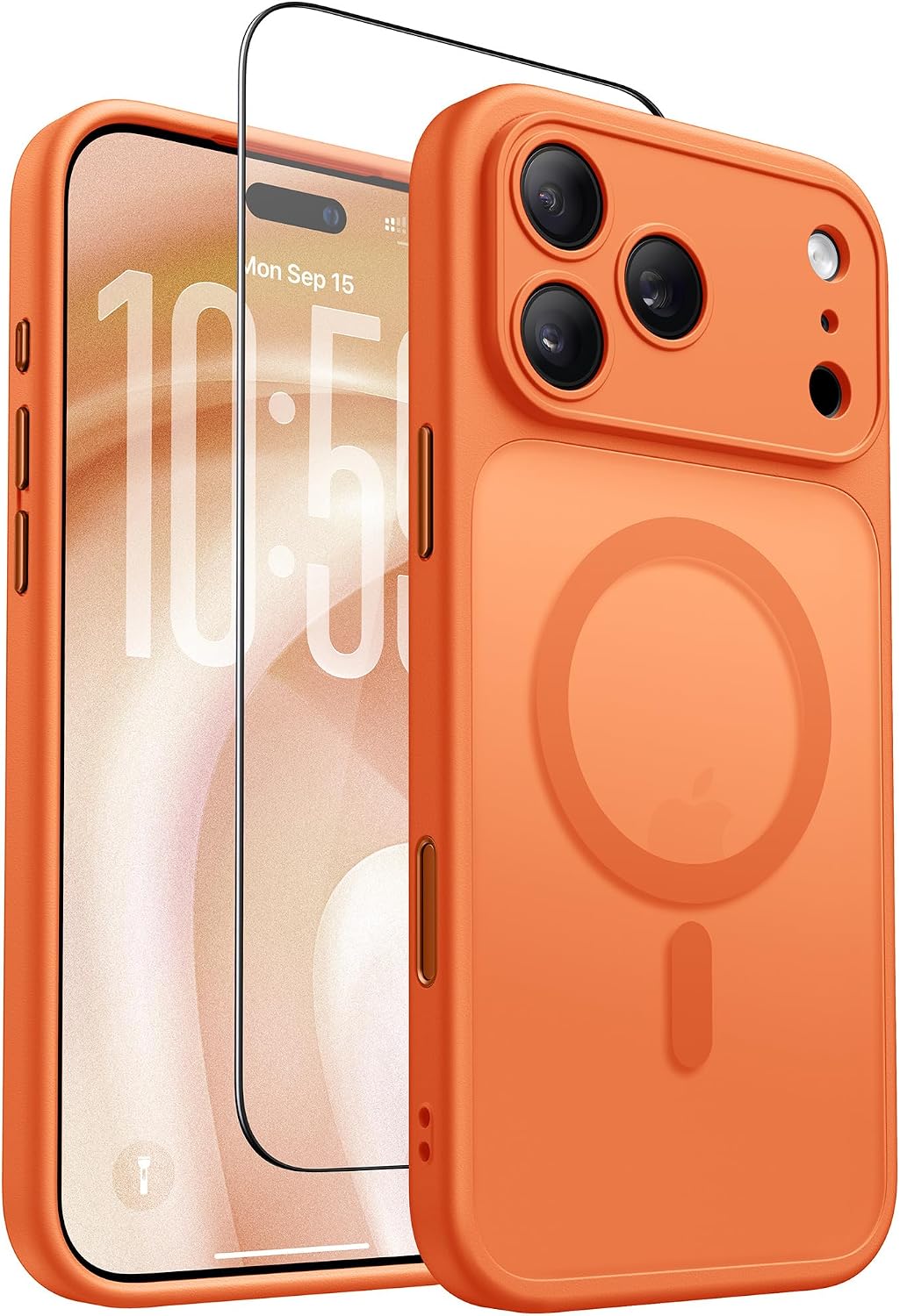 Magnetic Shockproof for iPhone 18 Pro & iPhone 17 Pro Case, Sunset Orange
