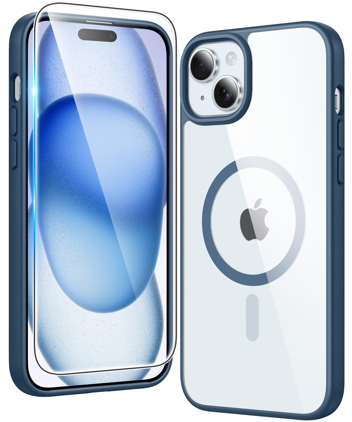 FNTCASE Magnetic for iPhone 15/14/13 Case, Clear