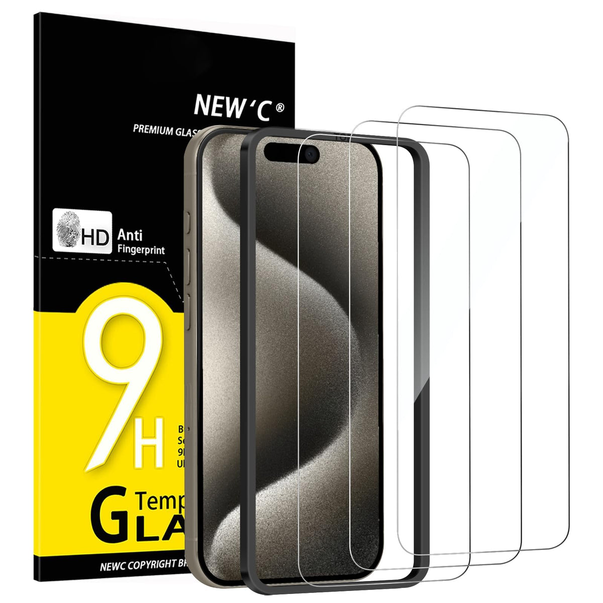 NEW'C for iPhone 17 Pro Max, iPhone 16 Pro Max Screen Protector HD Clear