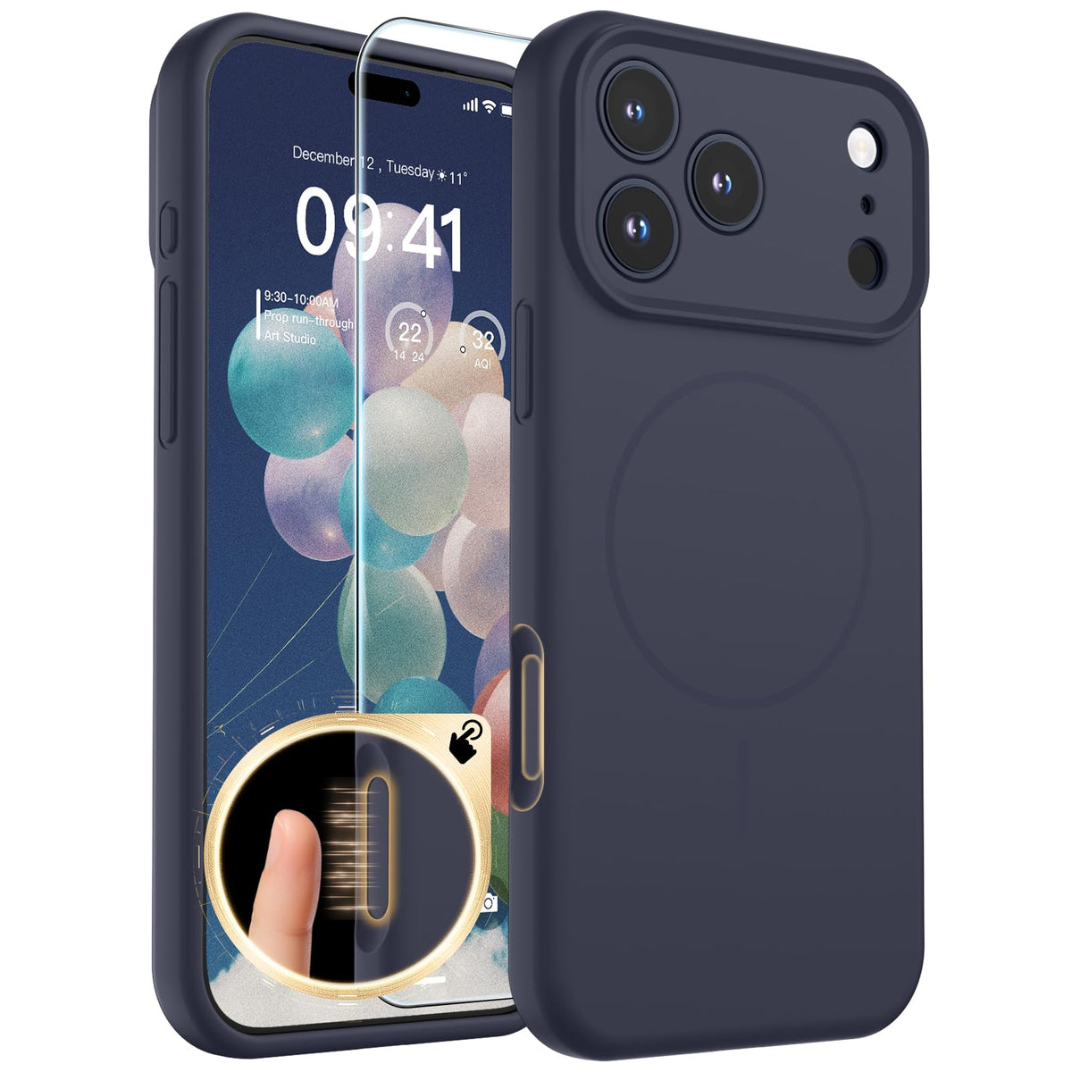 SUPFINE Silicone & Magnetic for iPhone 16 Pro Case