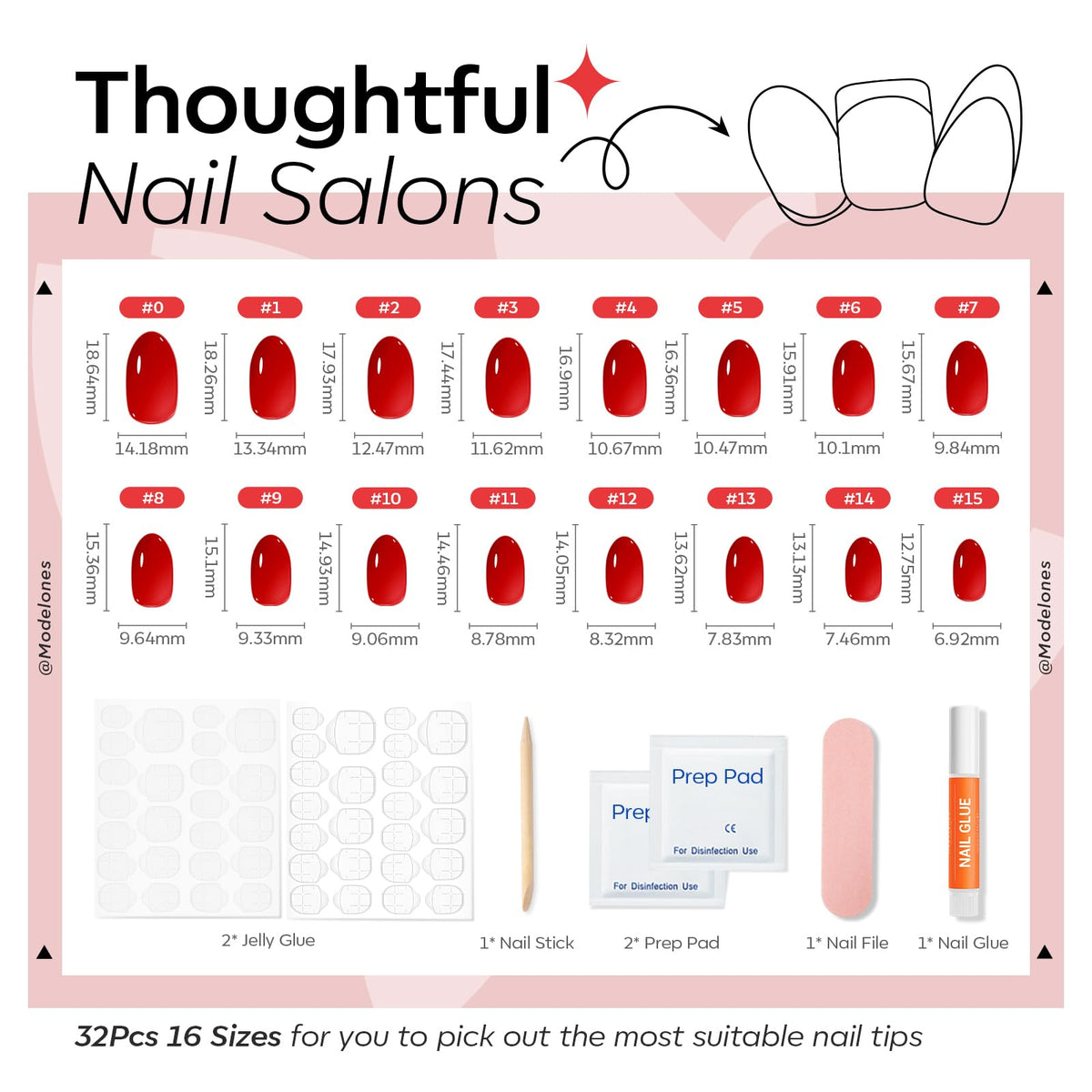 Modelones Black Press on Nails Short, Halloween Oval Fall Fake Nails