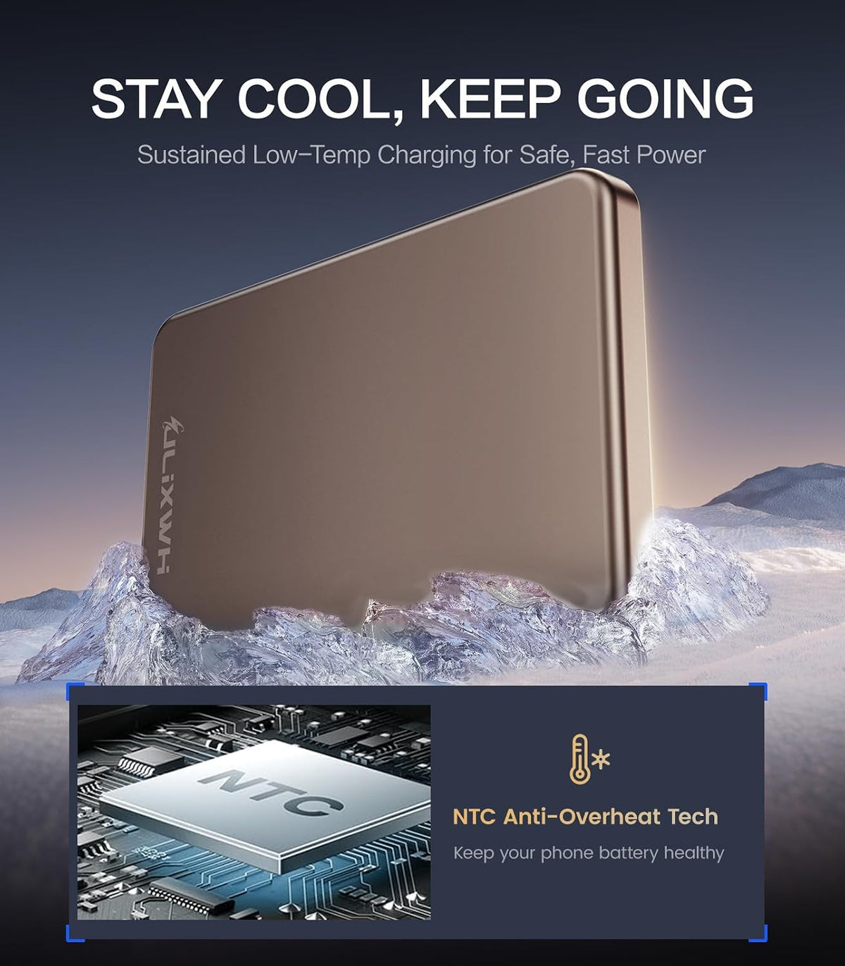 [0.3" Ultra Slim] [Alloy-Made] ULiXWH for Magsafe Portable Charger iPhone