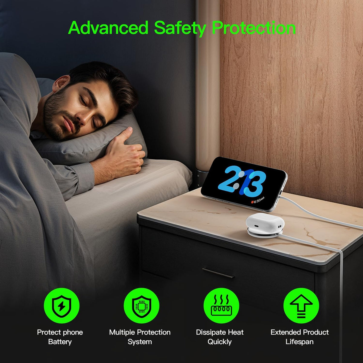 【Adjustable Blue Ambient Light】 Wireless Charger 3 in 1 for iPhone, Magnetic Charging Station for Apple Family,15W Fast MagSafe Charger Stand,for iPhone17-12-iWatch AirPods Series