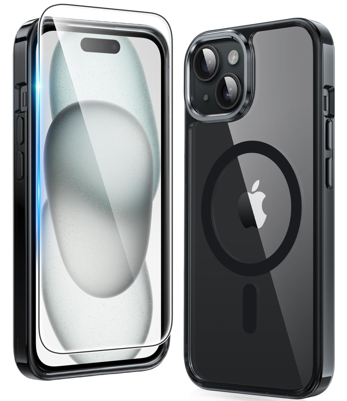 FNTCASE Magnetic for iPhone 15/14/13 Case, Clear