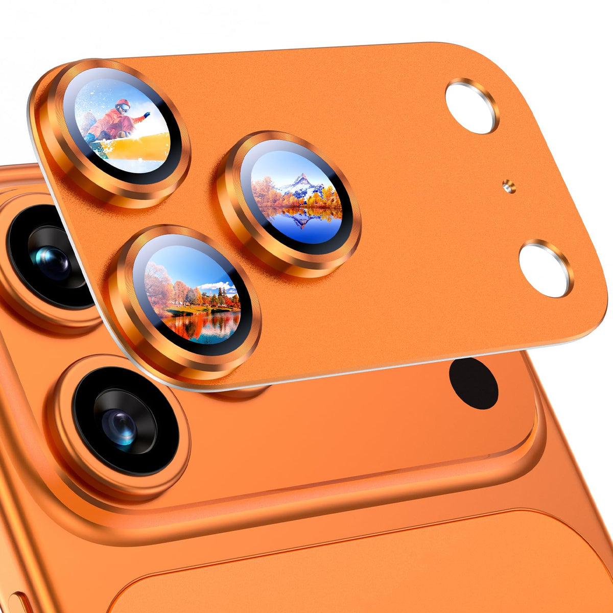 Uyiton for iPhone 18 Pro Camera Lens Protector, Metal Frame Glass Cover