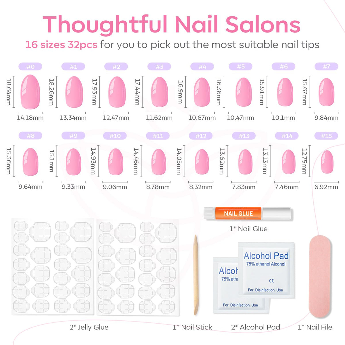 Modelones Black Press on Nails Short, Halloween Oval Fall Fake Nails