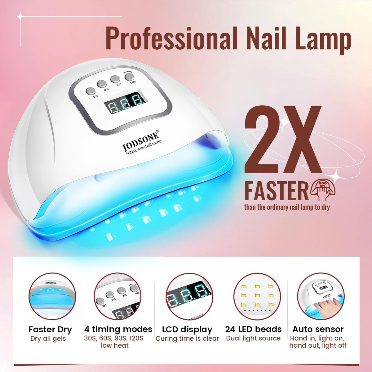 JODSONE 23 PCS Gel Nail Polish Set with Base Glossy and Matte Top Coat Multicolored Gel Nail Long Lasting Suitable for All Seasons