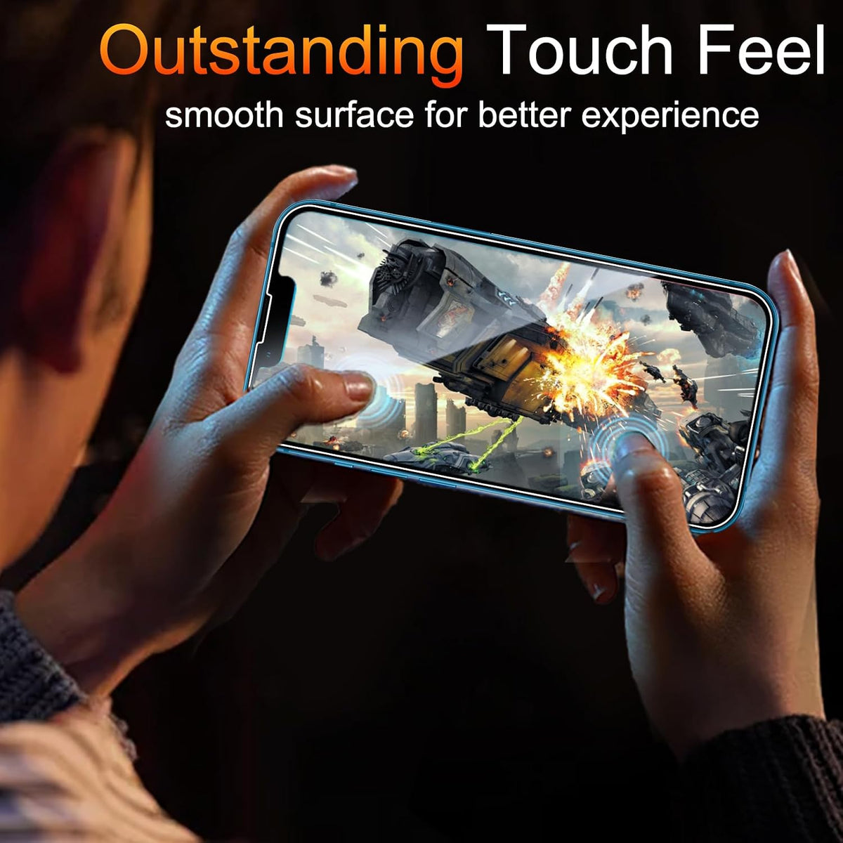 TZGZT 3 Pack Privacy Screen Protectors for iPhone Duo, Tempered Glass