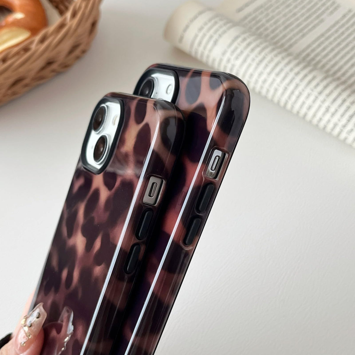 Longlayss Compatible with iPhone 15 Pro Case Tortoise Shell Phone Case