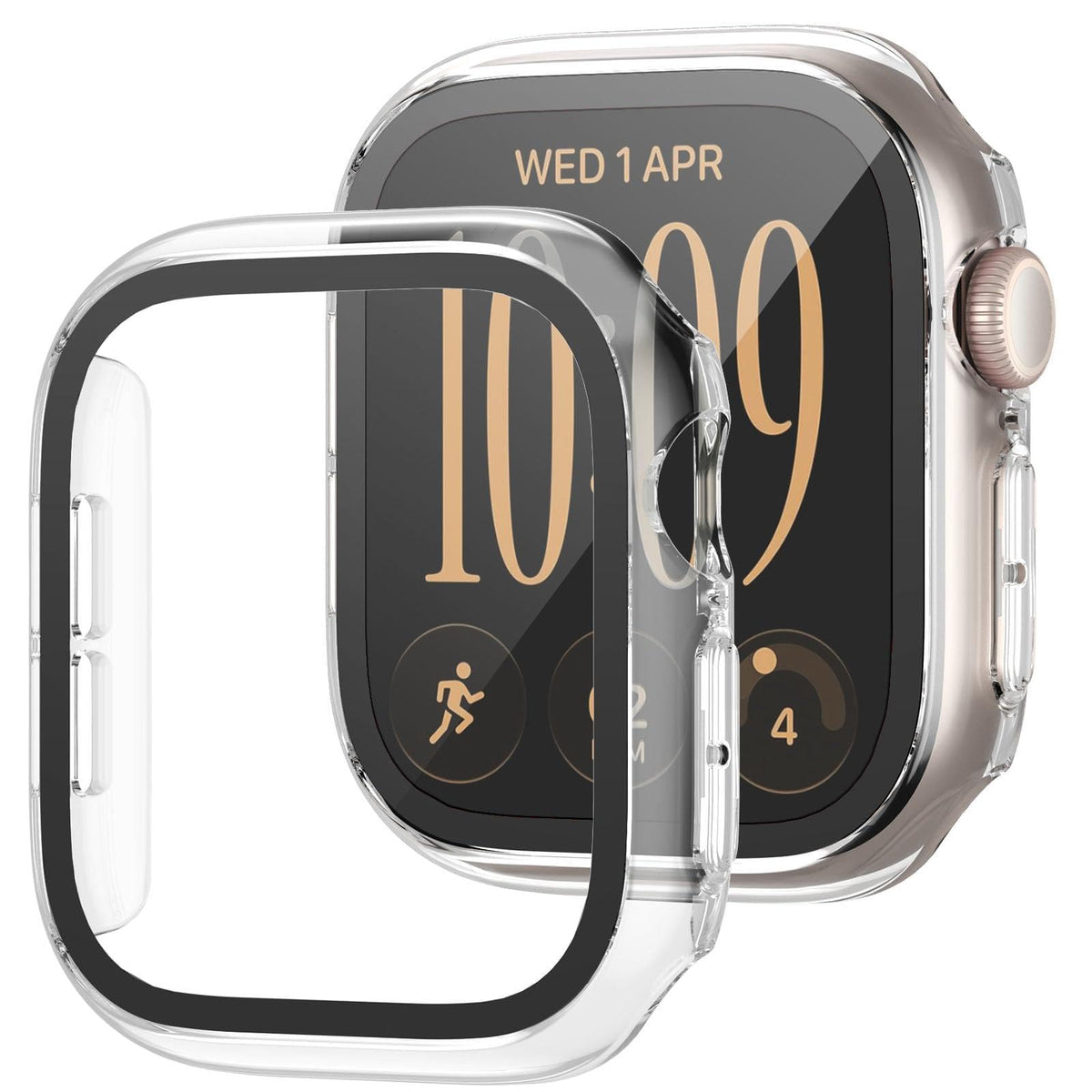 JZK Screen Protector Case for Apple Watch Series 11/10 42mm,Carbon Fibre