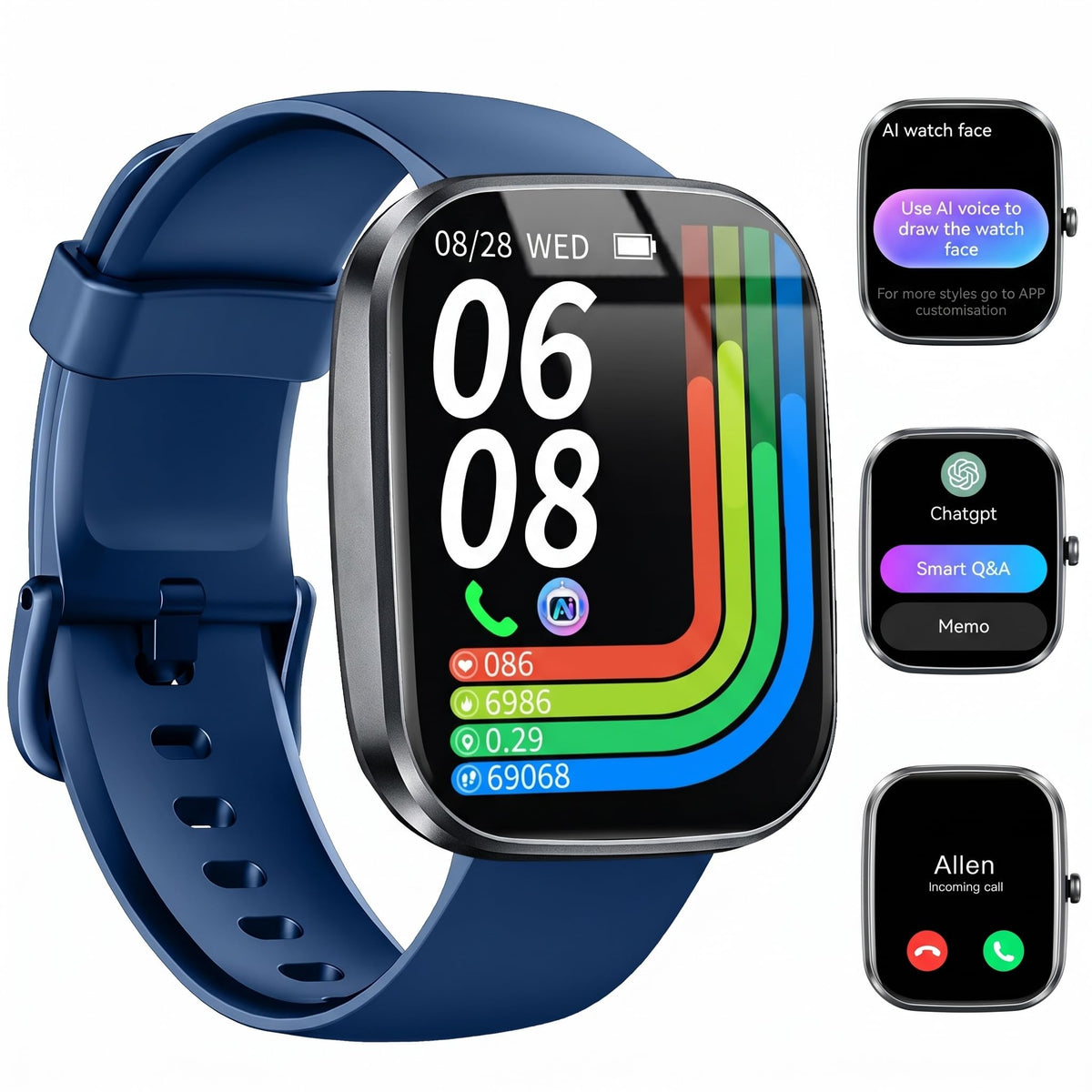 Motast Smart Watch, Fitness Tracker 1.69'' HD for Men Women,