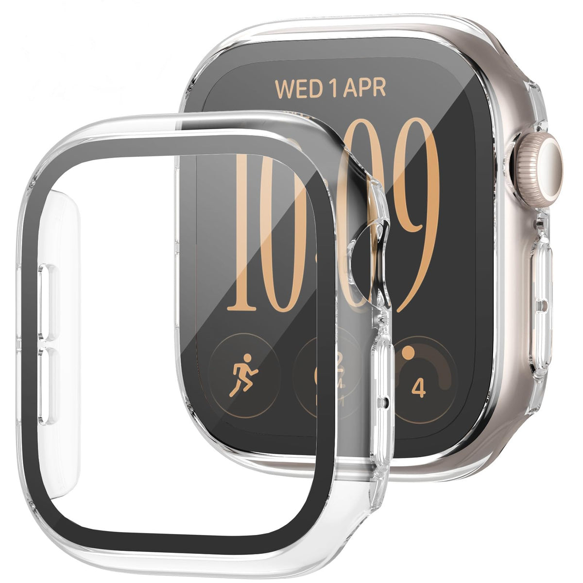JZK Screen Protector Case for Apple Watch Series 11/10 42mm,Carbon Fibre
