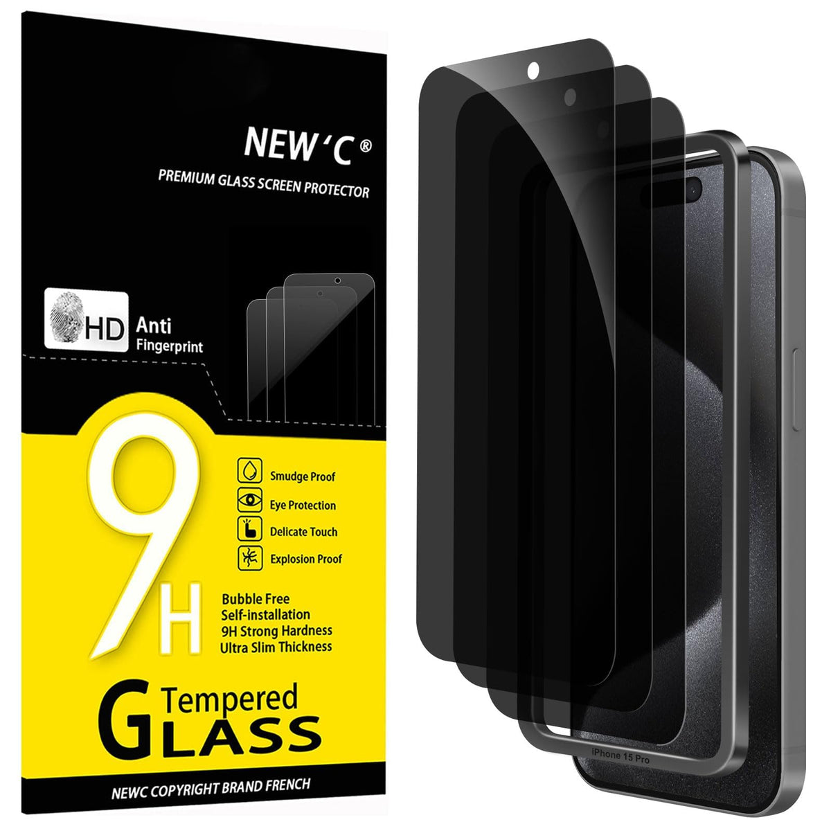 NEW'C for iPhone 17 Pro Max, iPhone 16 Pro Max Screen Protector HD Clear