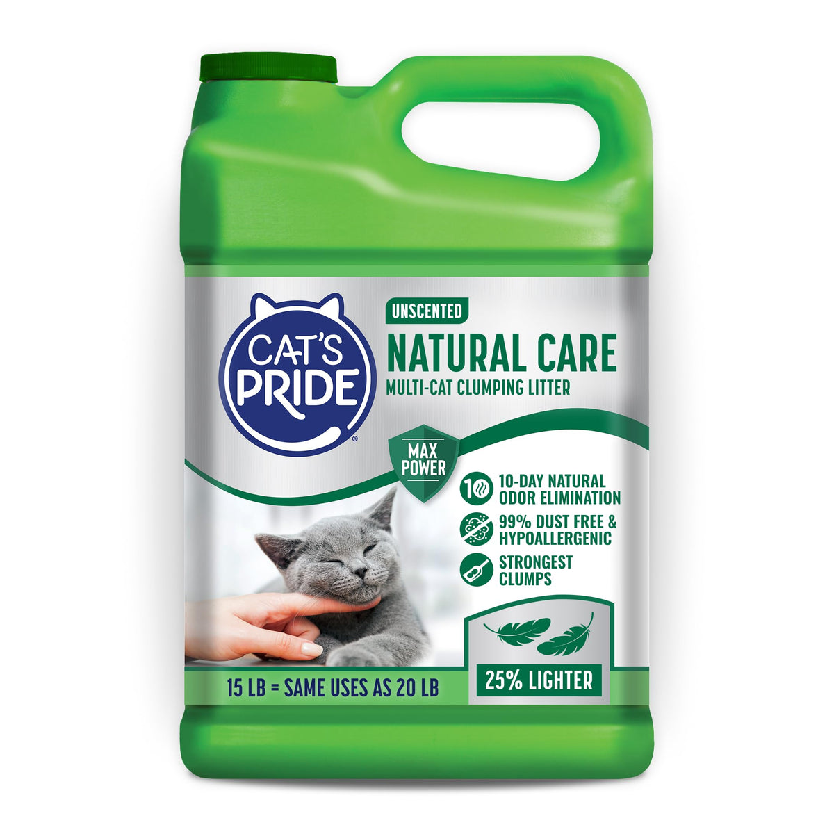 Cat's Pride Total Odor Control, Max Power, Clumping Litter Unscented 15lb