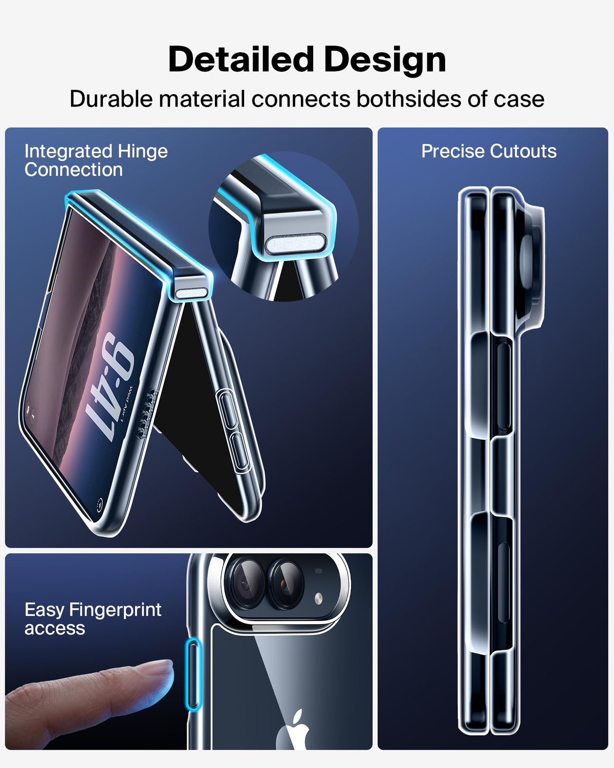 Mkeke for iPhone 18 Pro Max Case Clear [Not-Yellowing]
