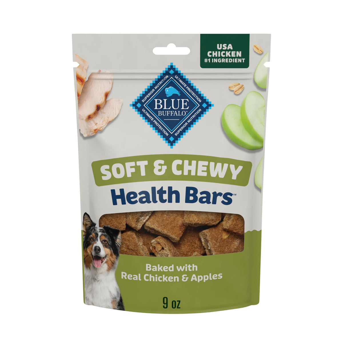 Blue Buffalo Health Bars Chicken & Mixed Berries Soft & Chewy Treats, 9 oz